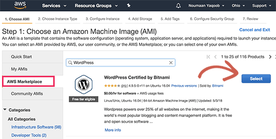 How to install WordPress on Amazon Web Services 3